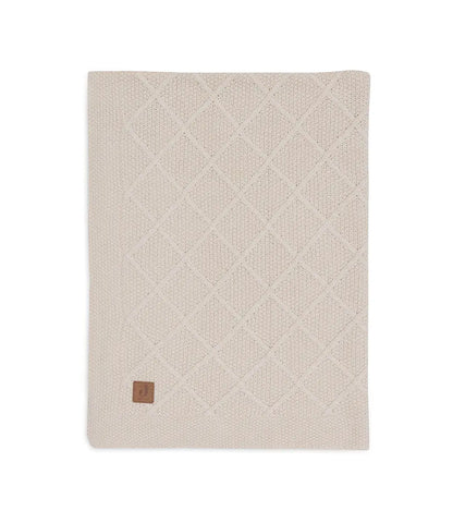 Check knit deken - oatmeal Jollein