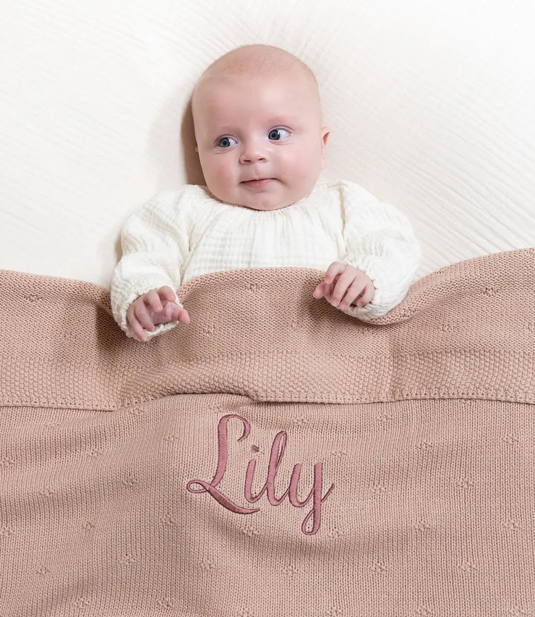 Cosy knit deken - wild rose Jollein