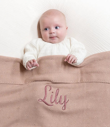 Cosy knit deken - wild rose Jollein