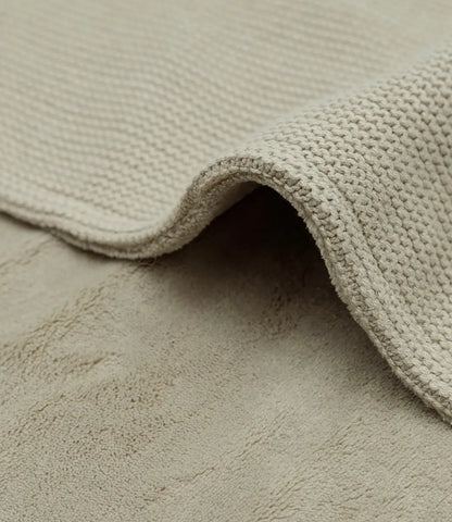 Winterdeken incl. naam borduren // fleece basic knit - Olive green Jollein