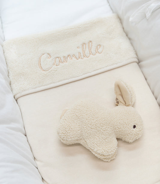 Babydeken cradle // Jersey-Sherpa - oatmeal