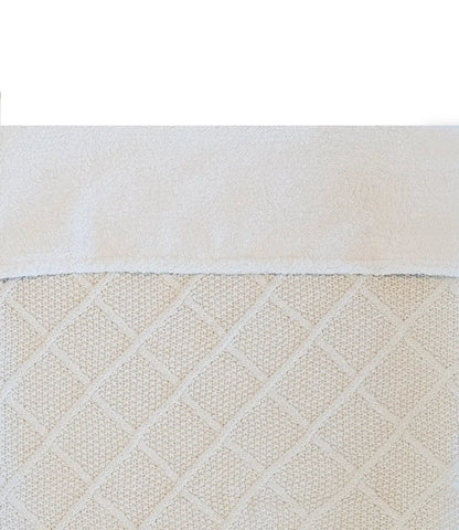 Check knit deken teddy fleece - oatmeal Jollein