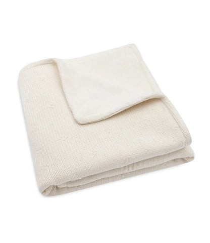 Winterdeken Cosy knit - ivory/velvet Jollein
