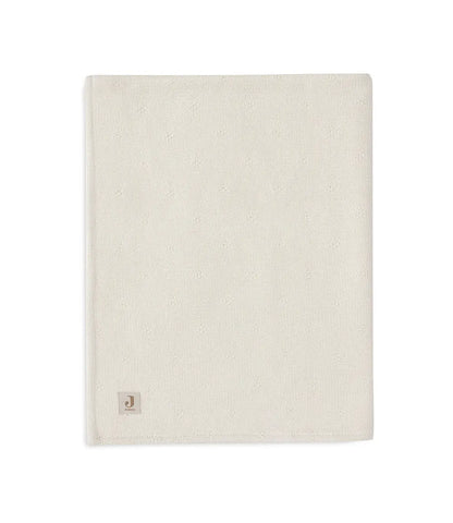 Winterdeken Cosy knit - ivory/velvet Jollein