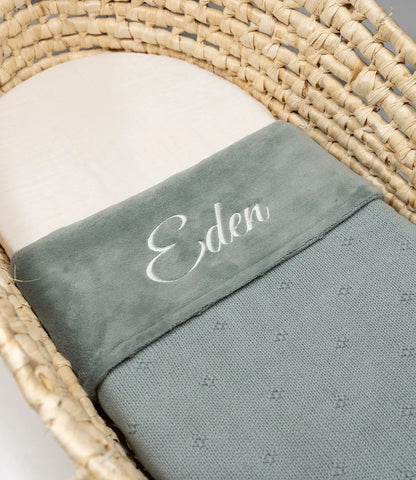 Winterdeken Cosy knit - seagreen Jollein