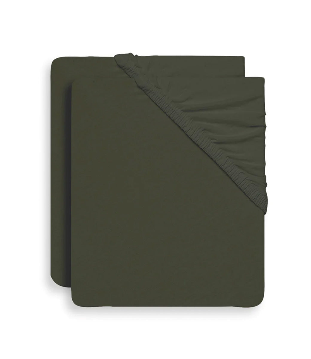 Hoeslaken Jersey 60x120cm - Leaf green (2 pack)