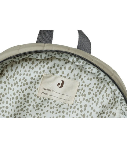 Rugtasje Puffed - Olive Green (optie: naam borduren) Jollein