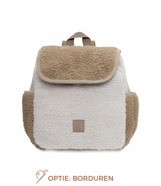 Backpack colour block - natural (option: name embroidery)