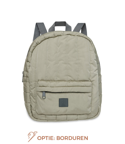 Rugtasje Puffed - Olive Green (optie: naam borduren)