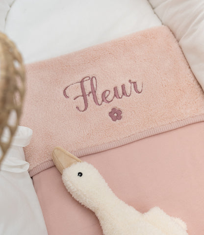 Babydeken Sherpa Jersey - Silk Rose