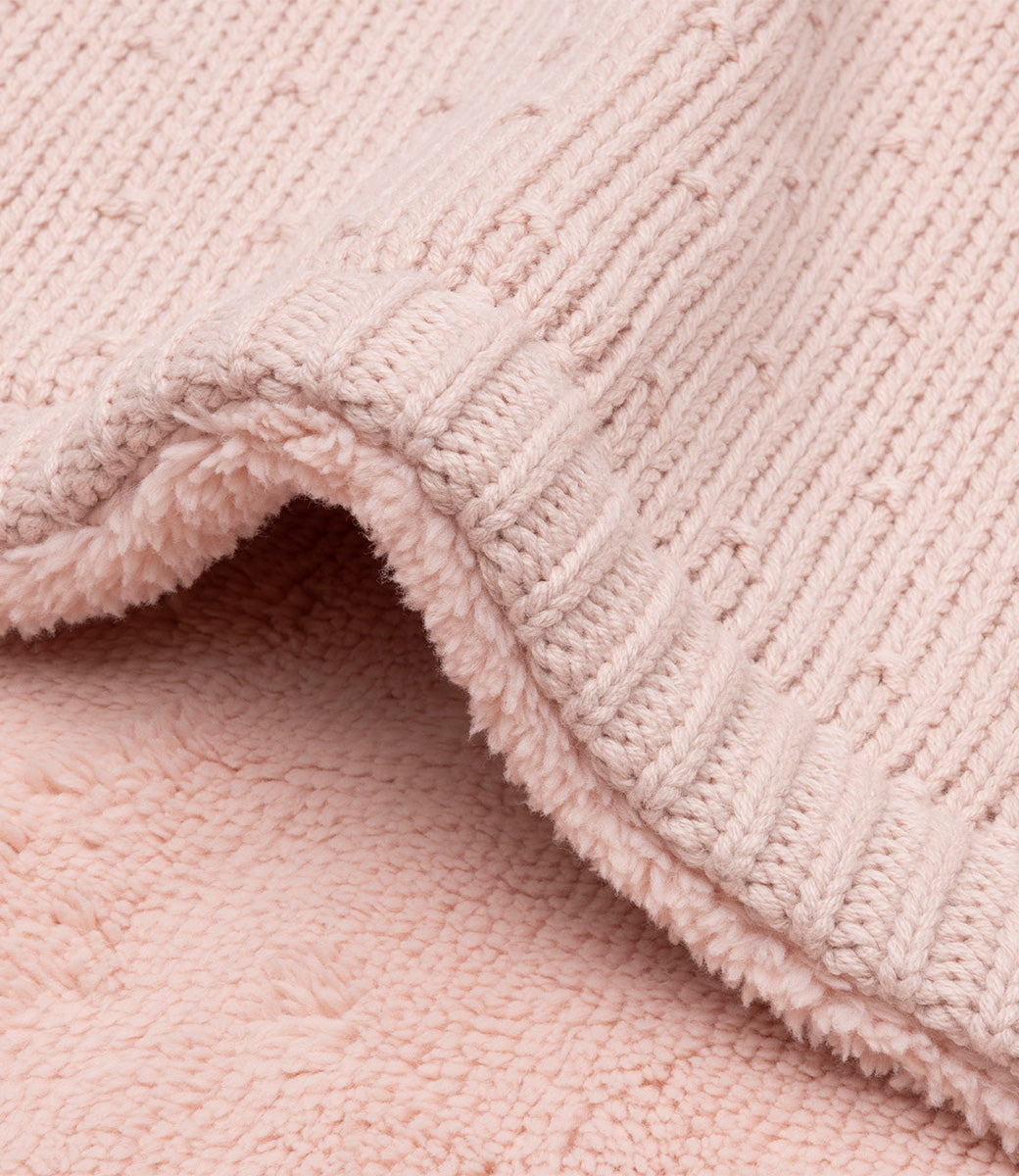Babydeken Fluffy Sprinkle Knit - Silk Rose
