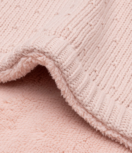 Babydeken Fluffy Sprinkle Knit - Silk Rose