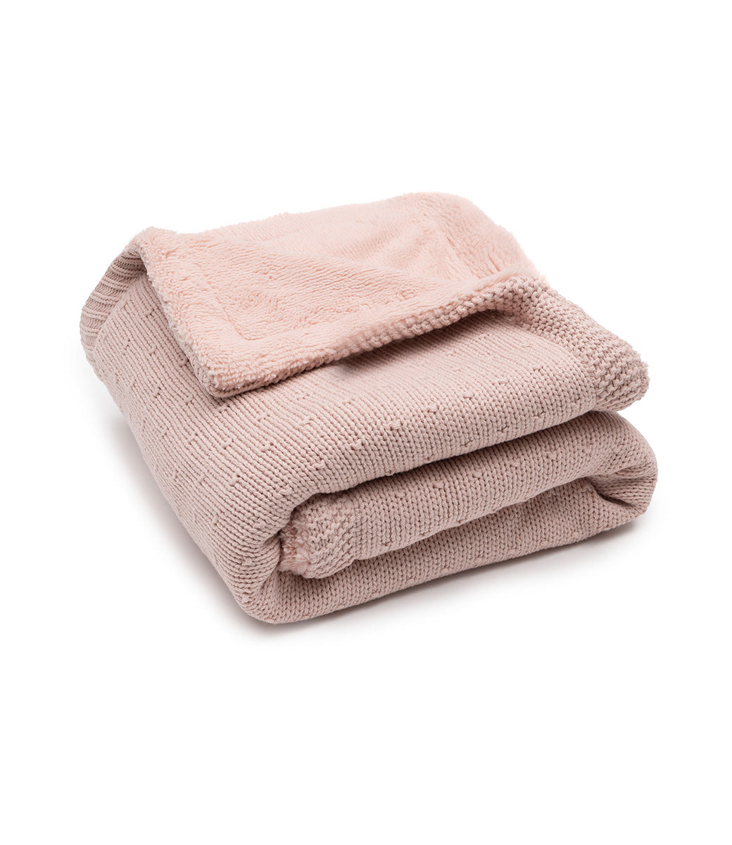 Babydeken Fluffy Sprinkle Knit - Silk Rose
