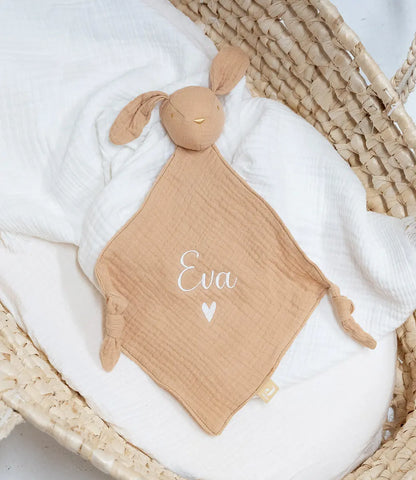 Speendoekje geborduurd // Bunny - Moonstone Jollein