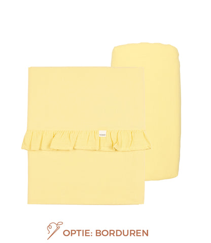 Set laken + hoeslaken Ruffle Faro // Honey