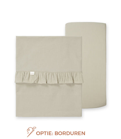 Set laken + hoeslaken Ruffle Faro // Sage