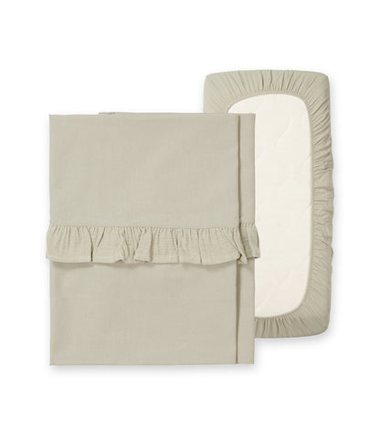Set laken + hoeslaken Ruffle Faro // Sage