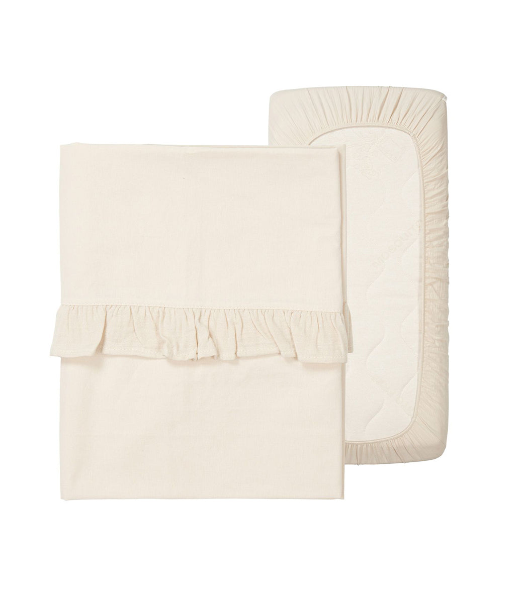 Set laken + hoeslaken Ruffle Faro // Warm white