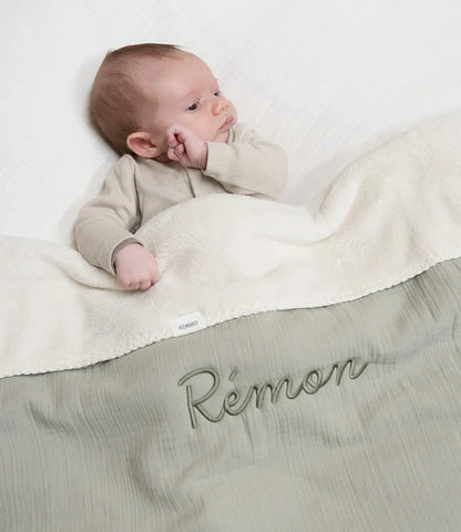 Wiegdeken teddy Faro // sage Koeka