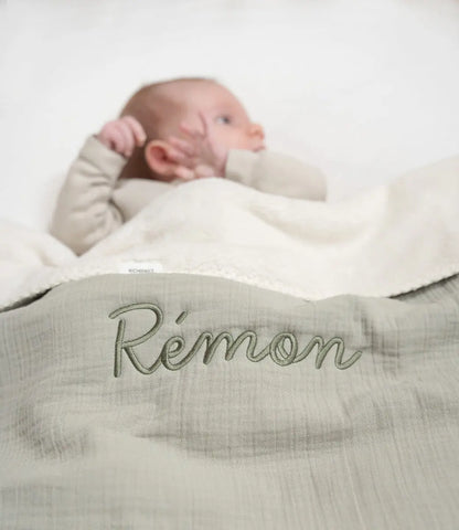 Wiegdeken teddy Faro // sage Koeka