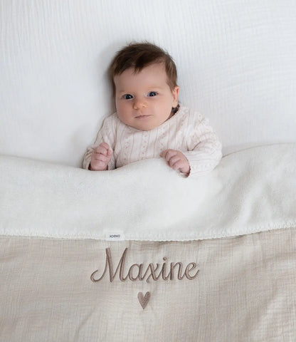 Wiegdeken teddy Faro // warm white Koeka