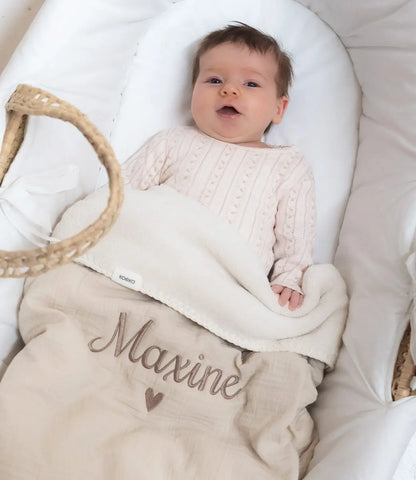 Wiegdeken teddy Faro // warm white Koeka