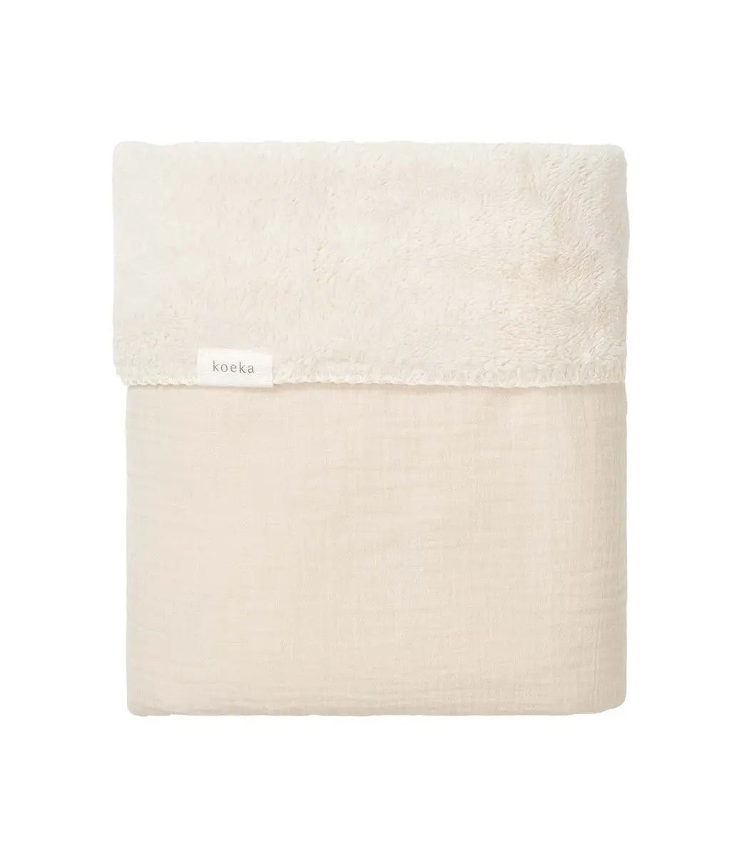 Deken Wieg Koeka Faro Teddy Warm White | Van Asten Babysuperstore Deken Wieg Koeka Faro Teddy Warm White | Van Asten Babysuperstore