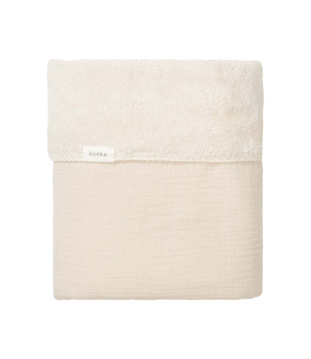 Wiegdeken teddy Faro // warm white