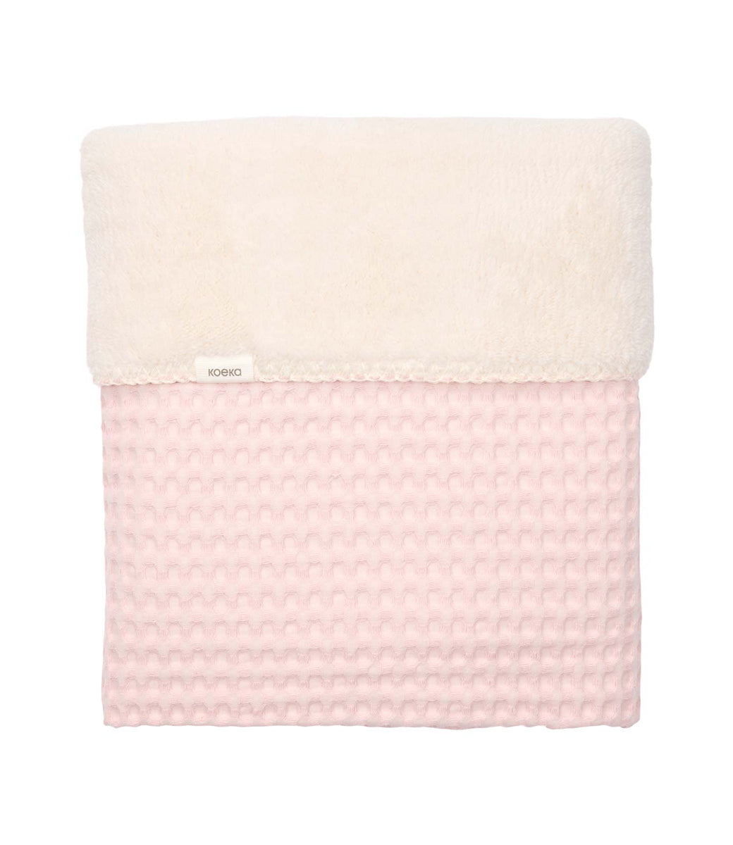 Wiegdeken incl. naam borduren wafel/teddy Oslo // Cotton candy