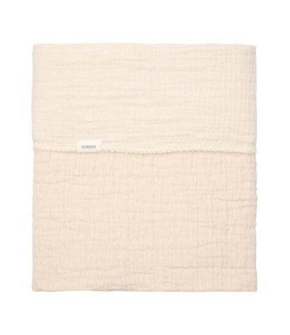 Wiegdeken incl. naam borduren // Rivoli - warm white Koeka