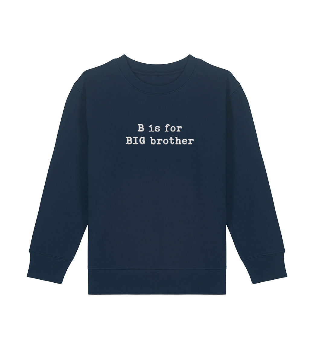 Kids naamsweater //  B is for BIG brother