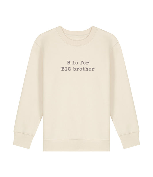 Kids naamsweater //  B is for BIG brother