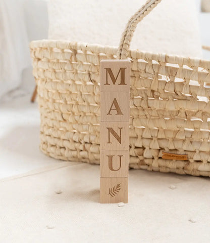 Houten naamblokken // Times World of Mina