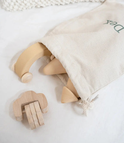 Opbergzakje // met naam geborduurd World of Mina