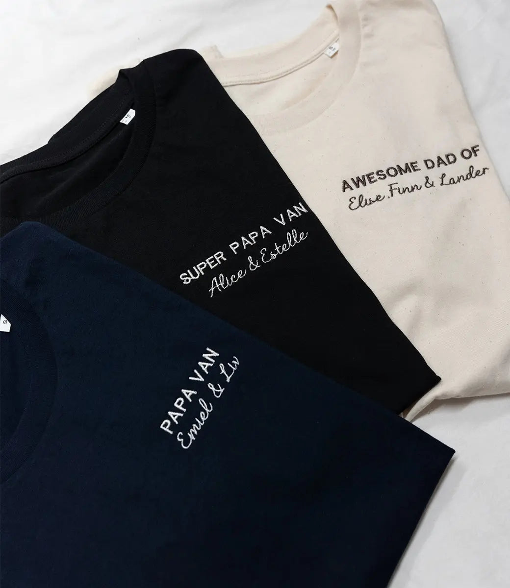 Papa t-shirt - geborduurd World of Mina