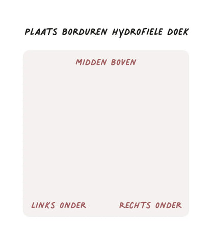 Hydrofiele doek  // Dream blue - geborduurd met naam SAGA Copenhagen