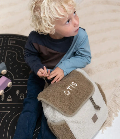 Rugtasje colourblock - naturel Jollein