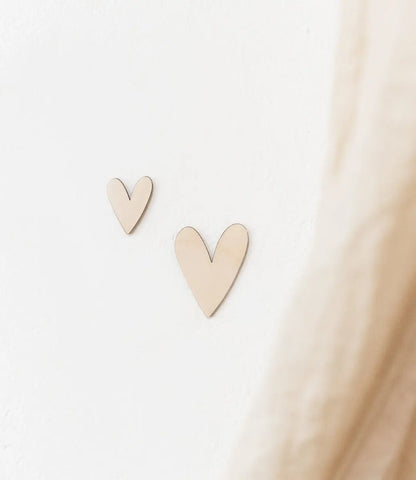Houten hartjes // set van 2 World of Mina