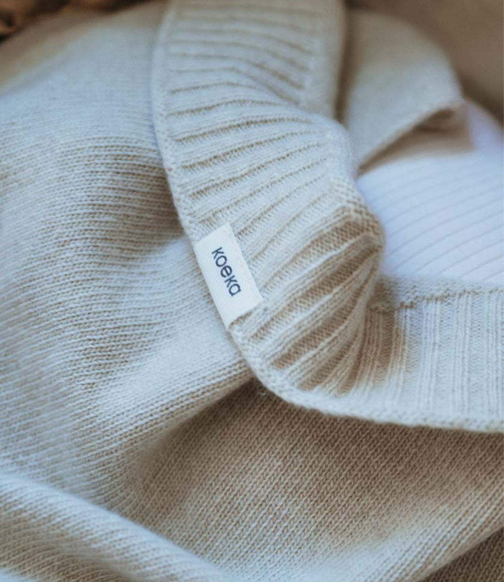 Wiegdeken merino wol cashmere Beja -  warm white