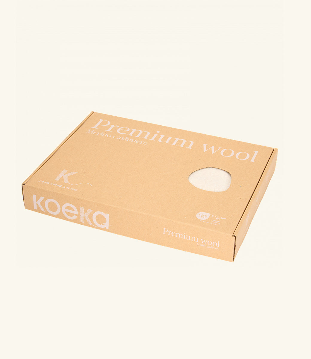 Wiegdeken merino wol cashmere Beja -  warm white