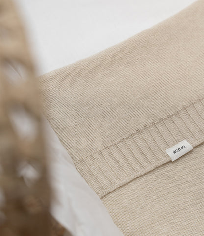 Wiegdeken merino wol cashmere Beja -  warm white