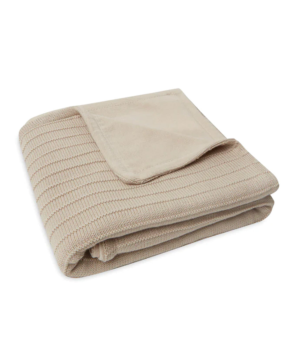Baby blanket // Velvet pure knit - nougat