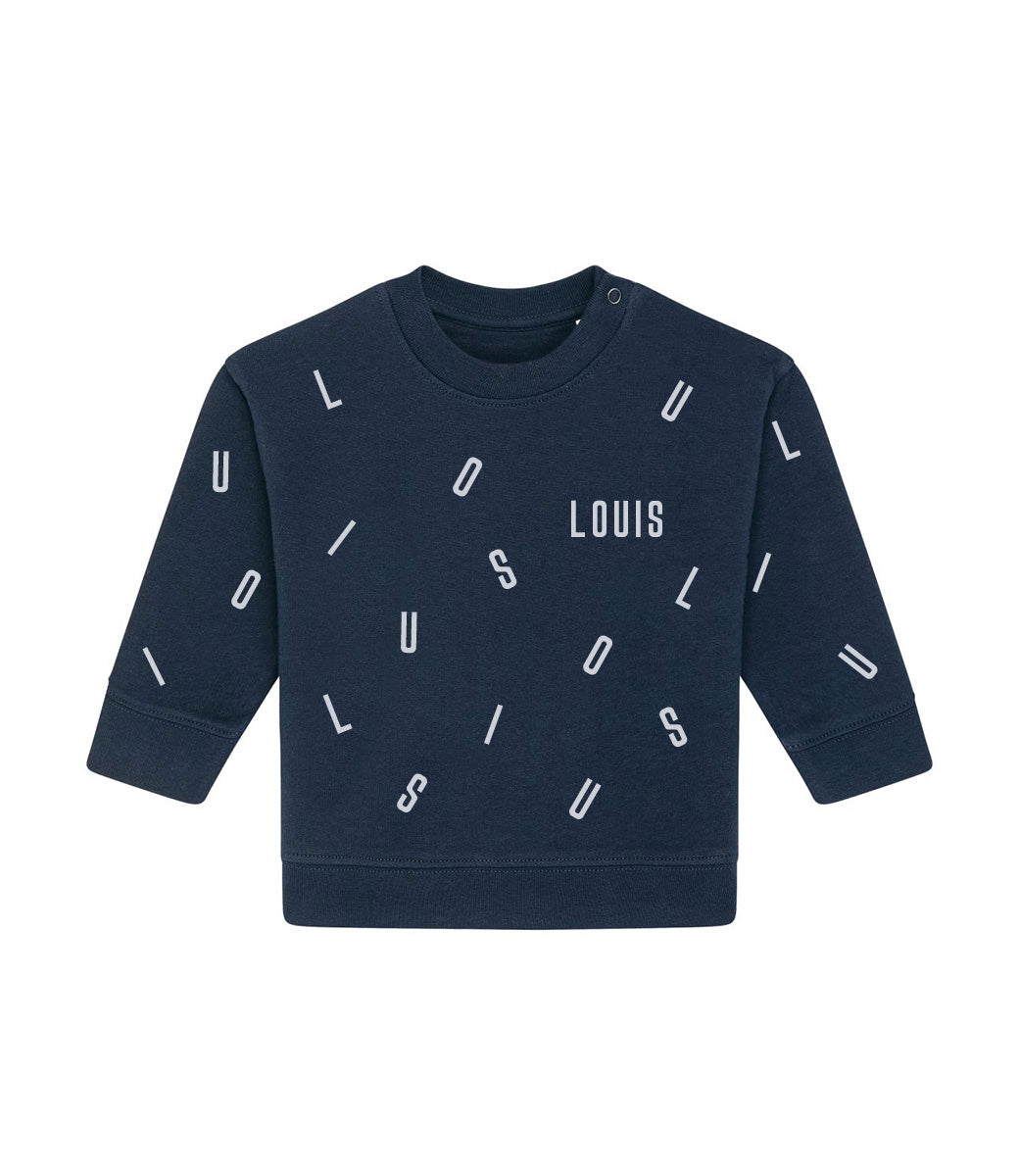 Organic sweater // Dancing letters - with name