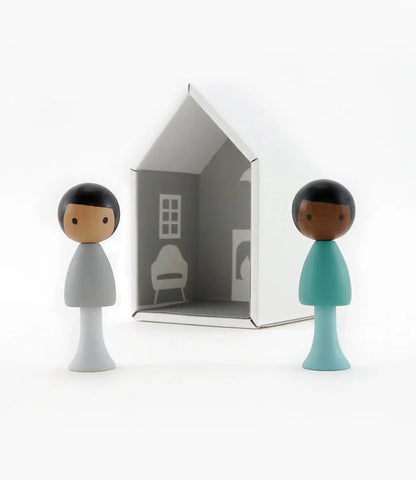 Houten magnetische poppetjes // Sam & Justin Clicques