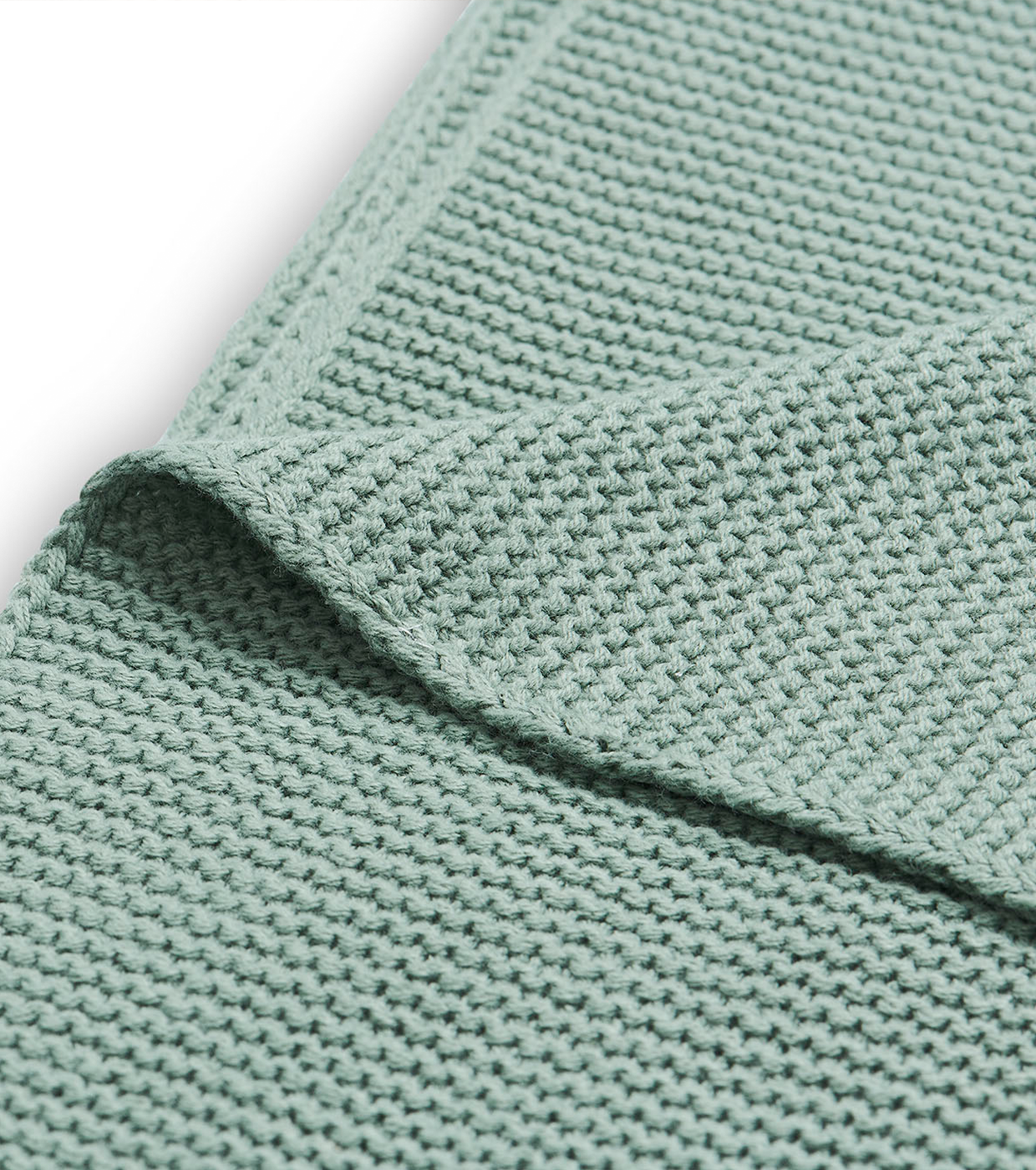 Babydeken incl. naam borduren // Basic knit - Forest green