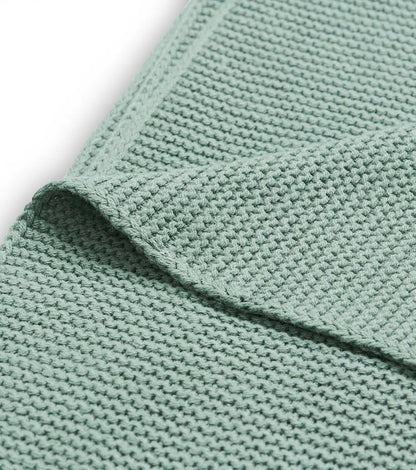 Babydeken incl. naam borduren // Basic knit - Forest green Jollein