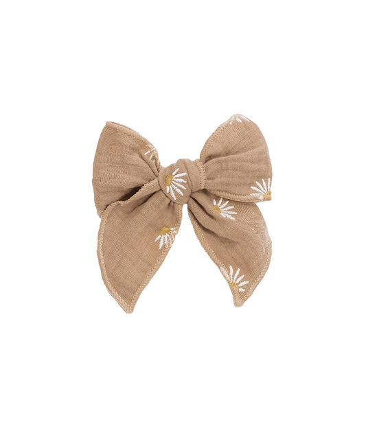 Hair clip bow // Flower taupe