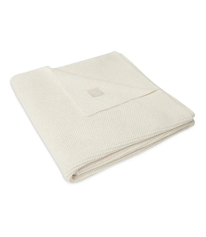 Babydeken incl. naam borduren  // Basic knit - Ivory Jollein