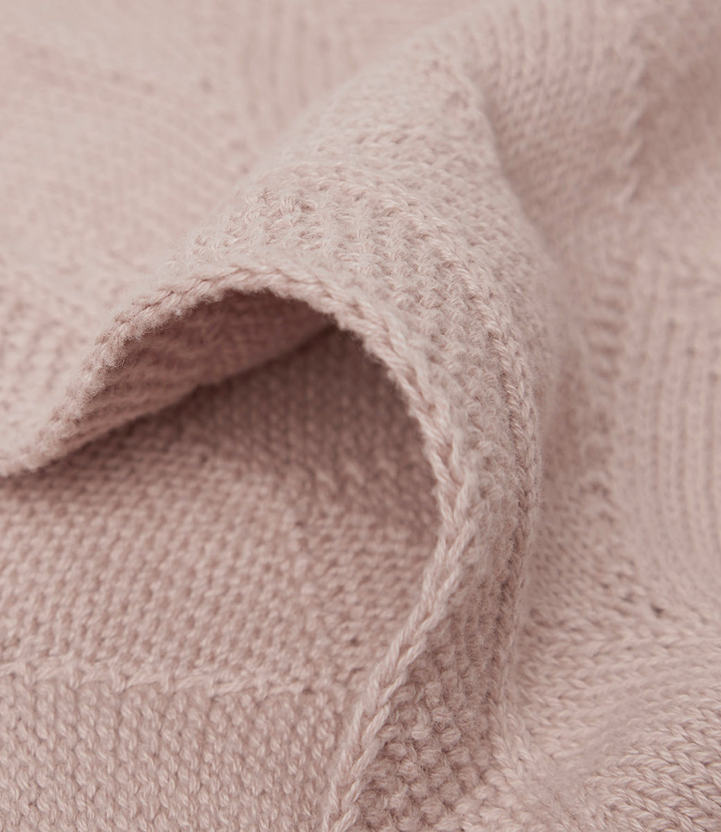 Blanket // Shell knit - Wild rose (GOTS)