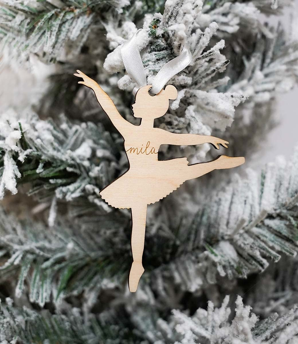 Christmas pendant // Ballerina - with name